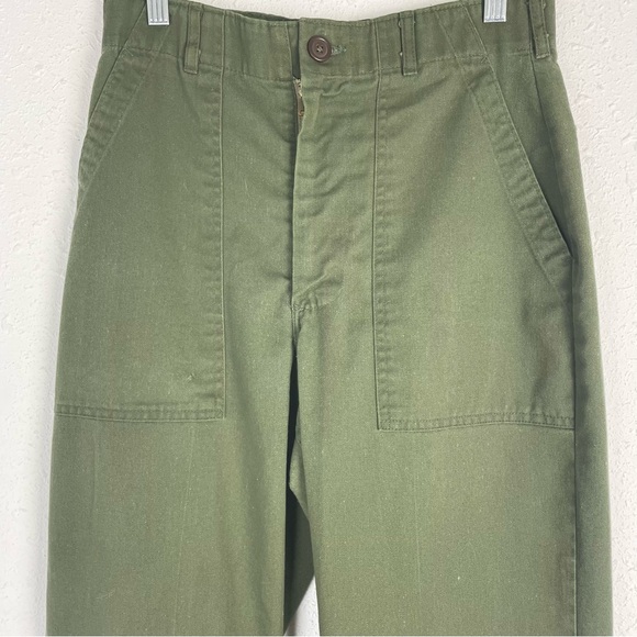 Vintage USA Military Trousers Green Utility Army Pants - Picture 5 of 8